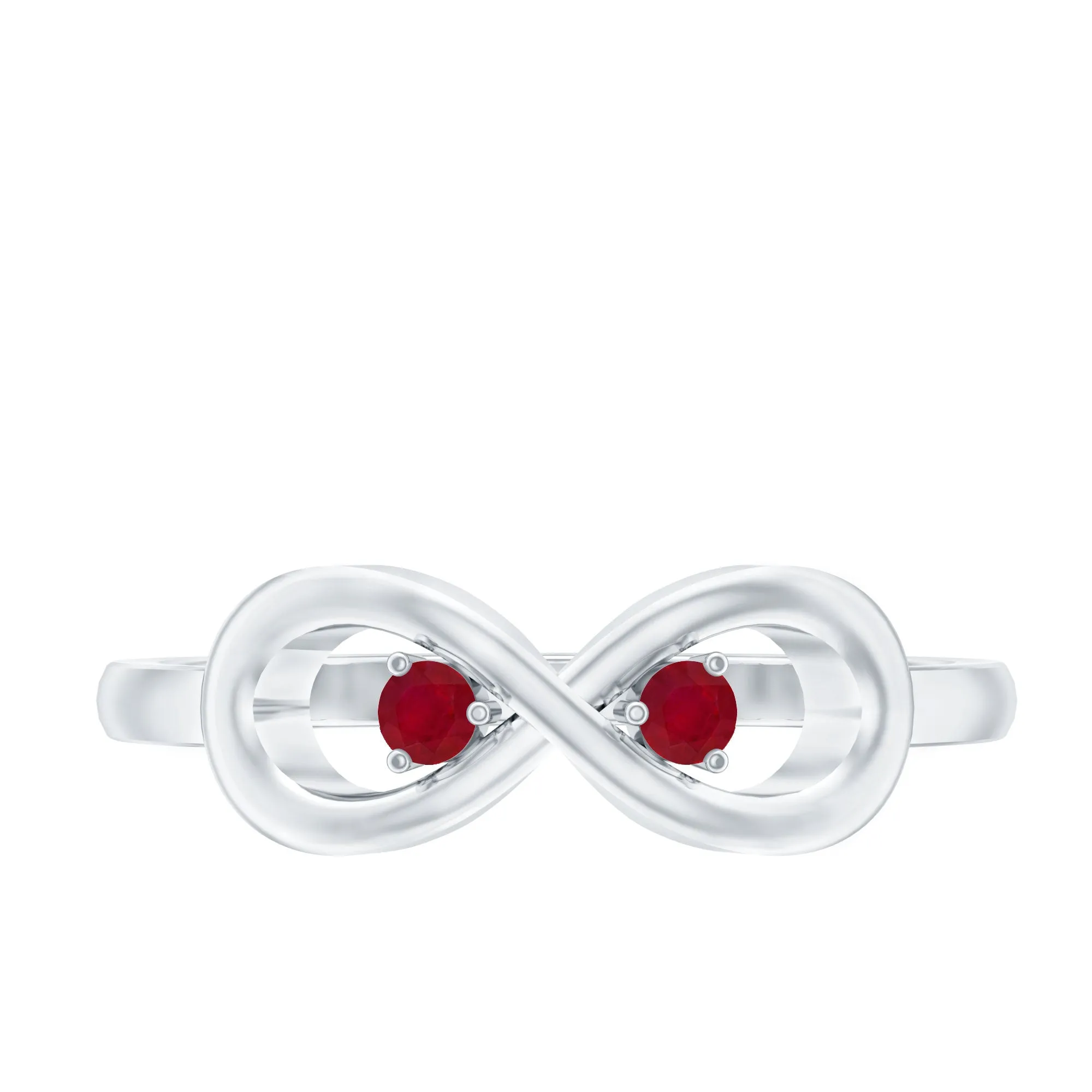 Ruby Infinity Promise Ring for Her
