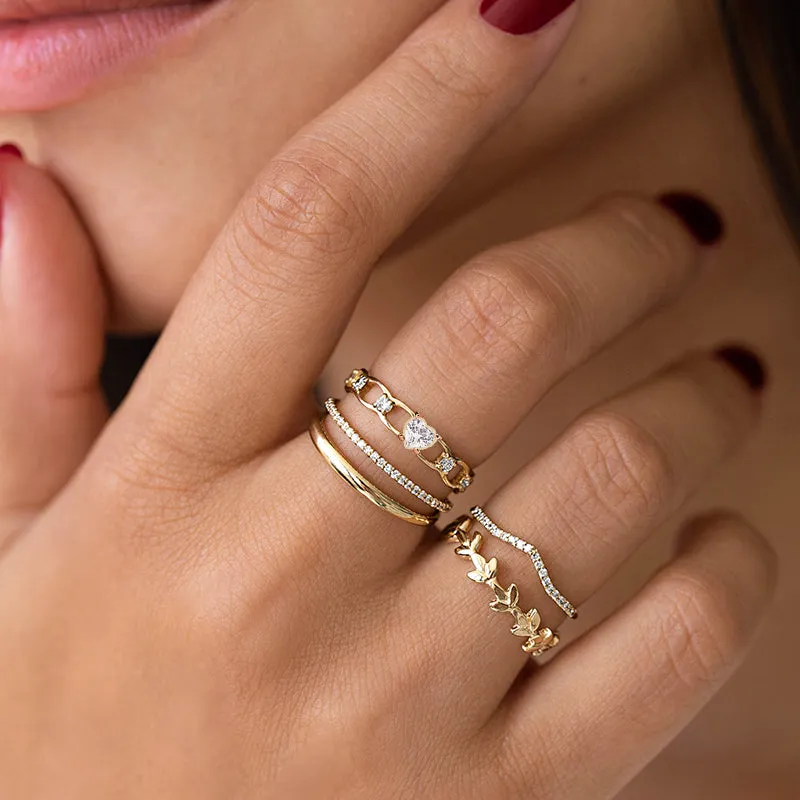 S925 Heart Sterling Silver Ring
