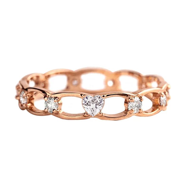 S925 Heart Sterling Silver Ring