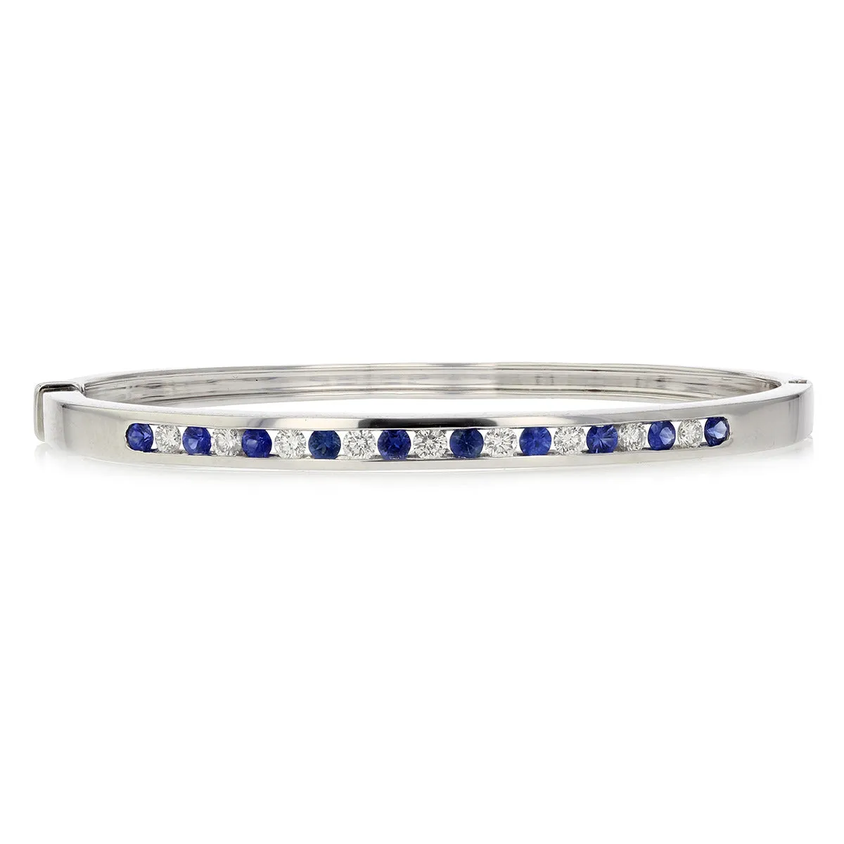 Sapphire and Diamond Bangle Bracelet