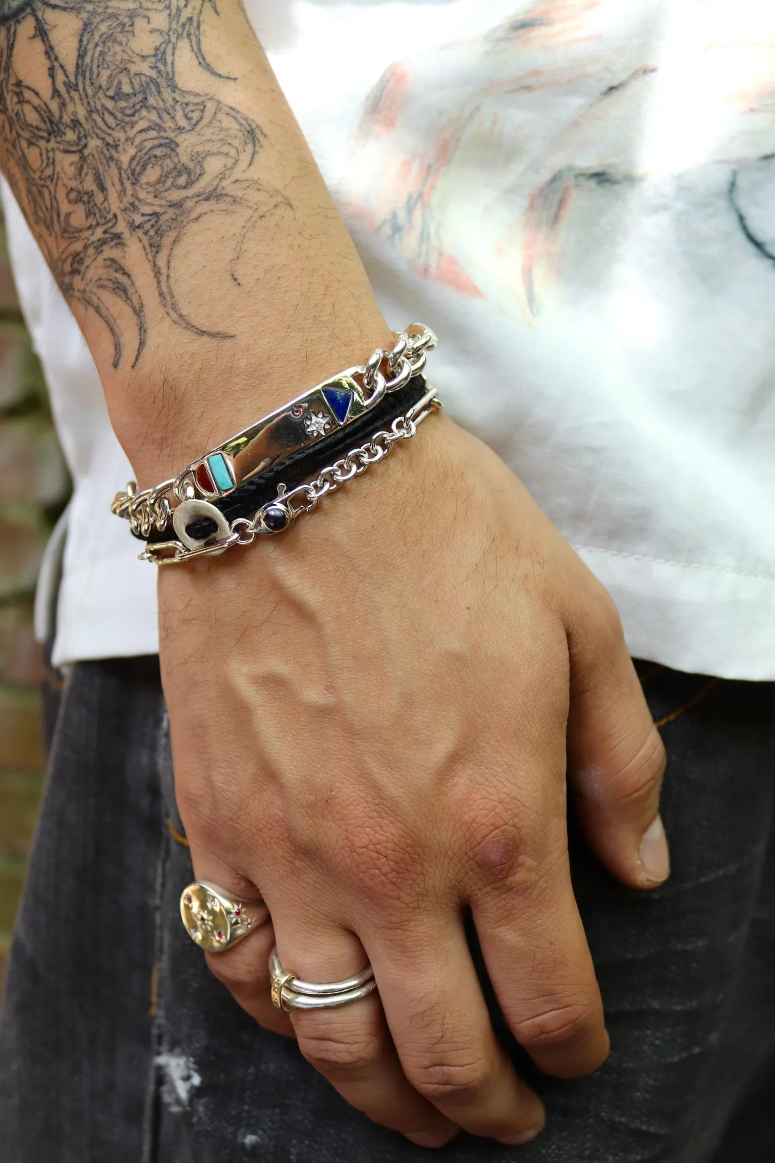 Scosha Elliptical Chain Bracelet in Sterling Silver
