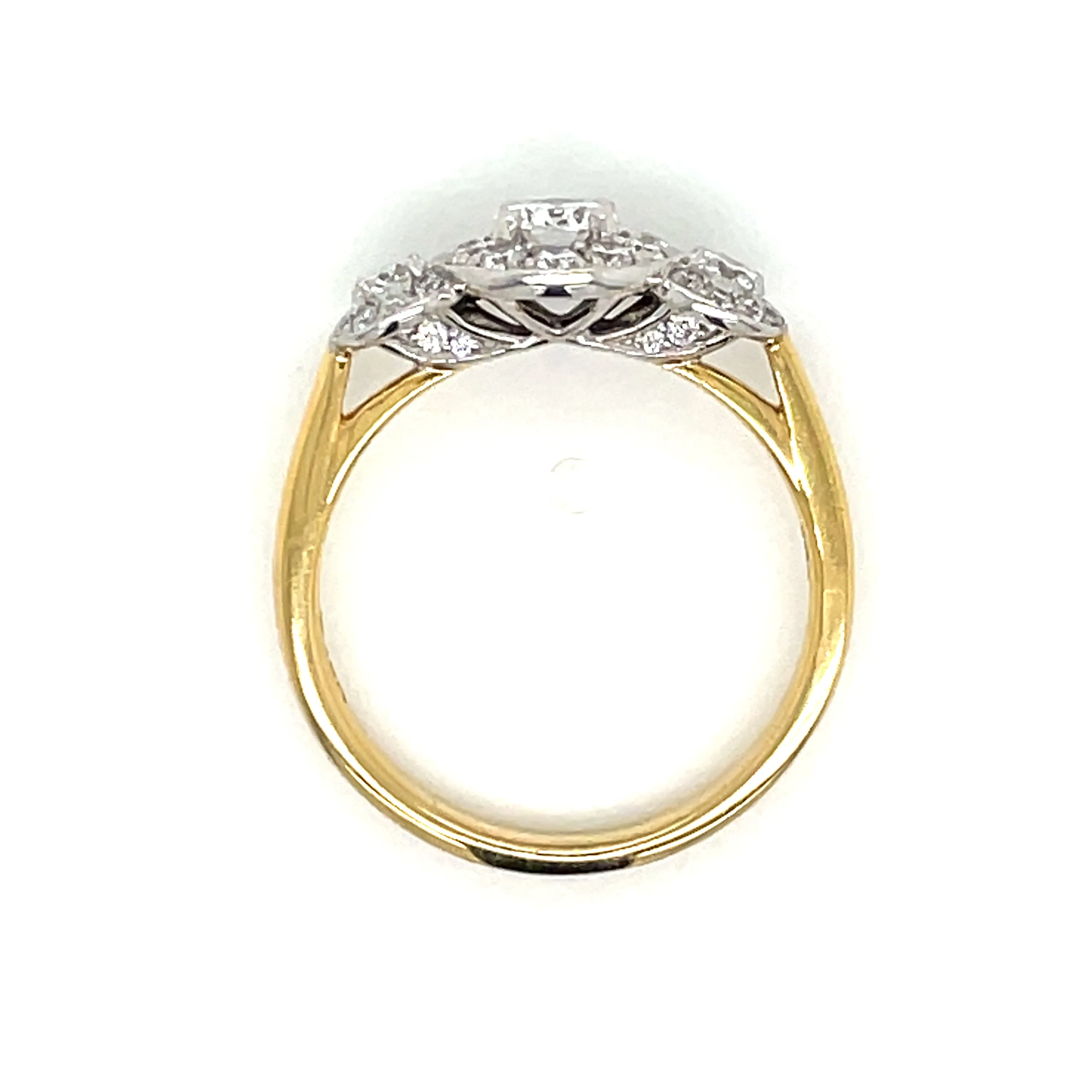 Shannon - 18ct Yellow Gold Earth Grown Triple Round Halo Engagement Ring