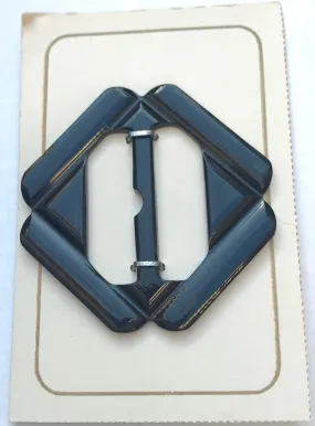 Shiny Black Vintage Deco 5.5cm Buckle