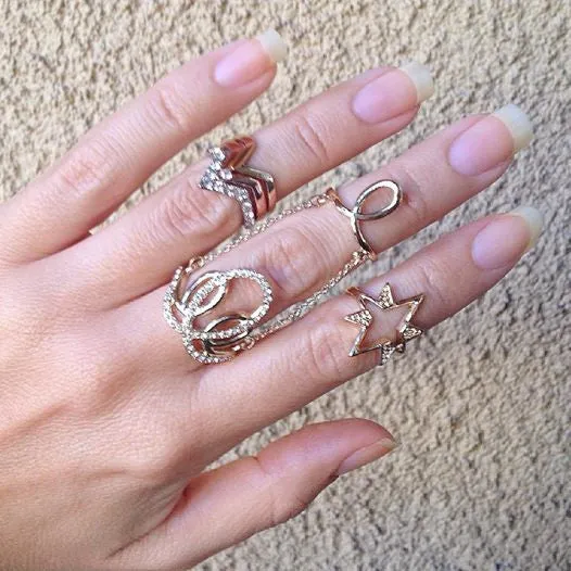 Shooting Star Knuckle Ring (Silver)