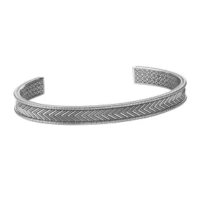 Signature Arrow Cuff in Silver