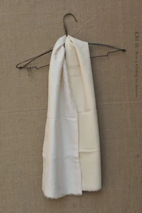 Silk/Wool Dress Scarf - Ivory