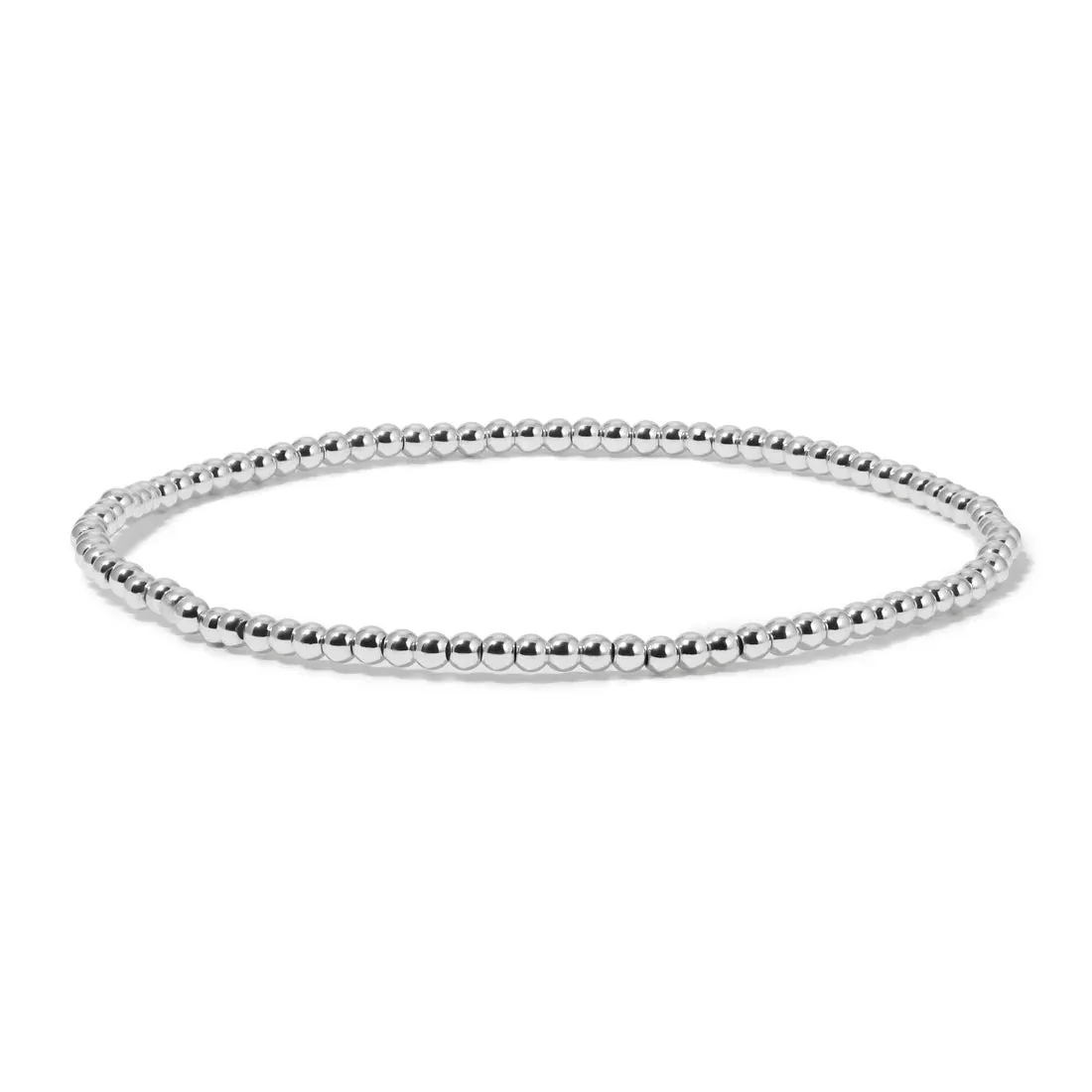 Silver Round Bead Bracelet - 3mm