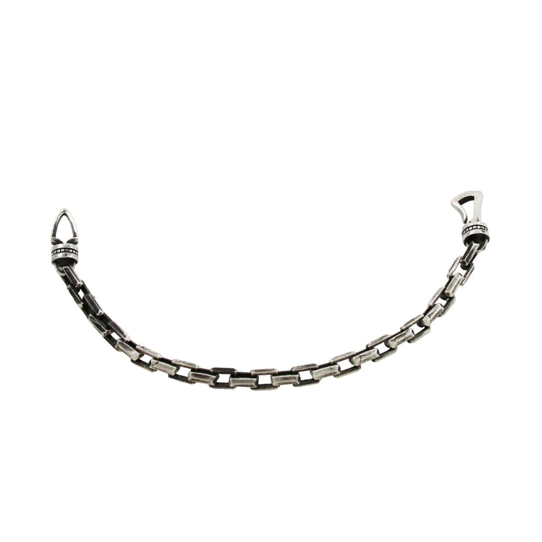 Silver Textured Link Bracelet