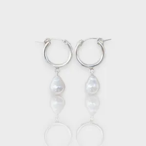 Sirène Pearl Hoop Earrings