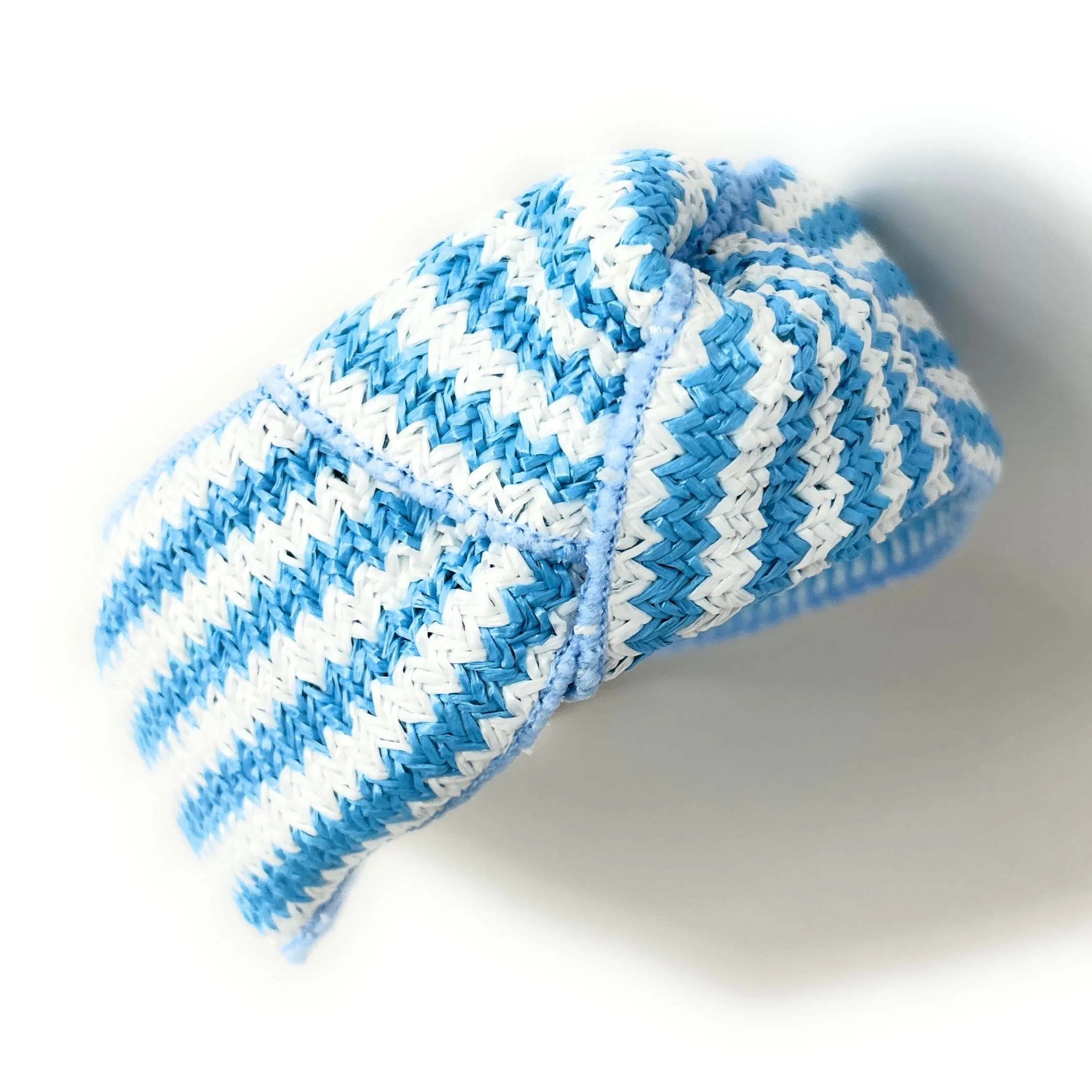 Sky Blue Raffia Knot Headband