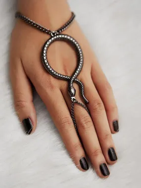 Snake Design Toe Ring Chain Bracelet
