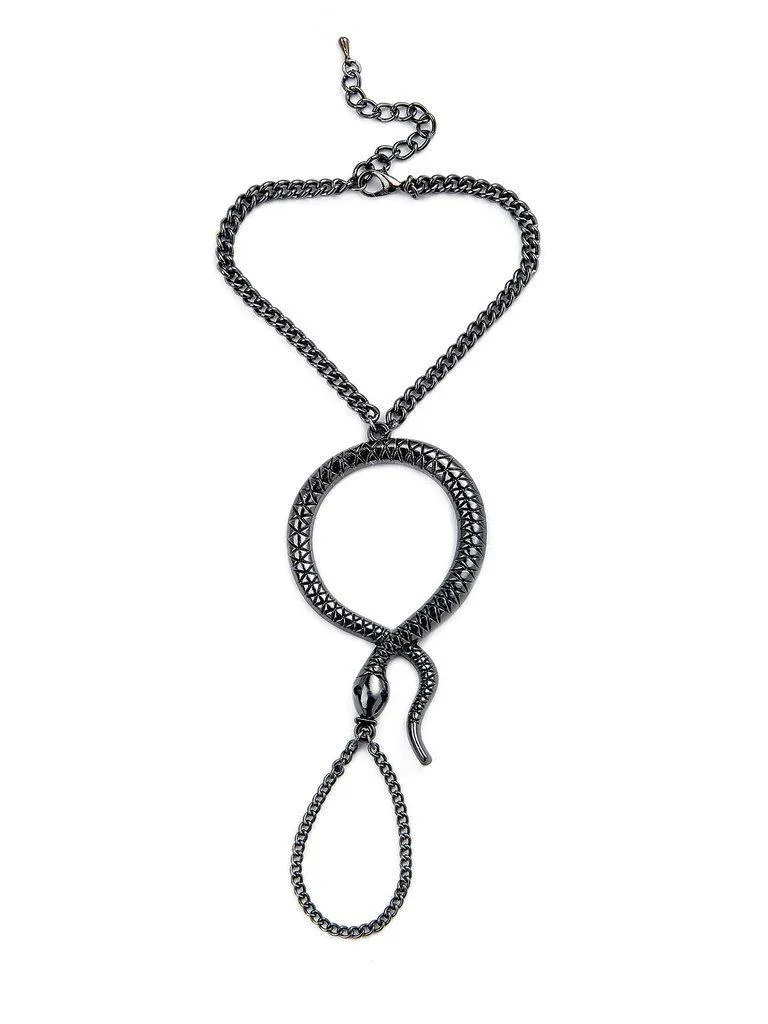 Snake Design Toe Ring Chain Bracelet