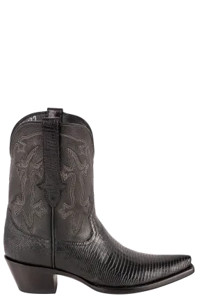 Stallion Women's Lizard Ring Tail Boots - Black
