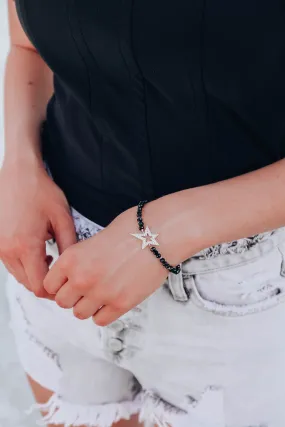 Star Light Stretch Bracelet - Black