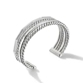 Stax Narrow Cuff Bracelet with Diamonds