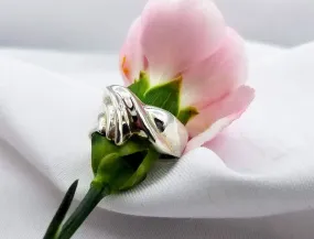 Sterling Groove Design Ring, Medium