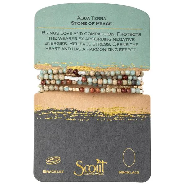 Stone Wrap aqua terra/gold silver