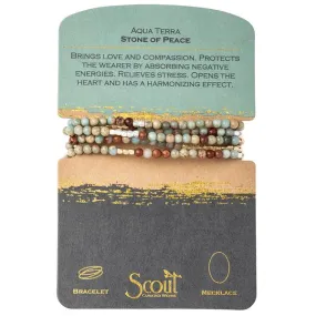 Stone Wrap aqua terra/gold silver