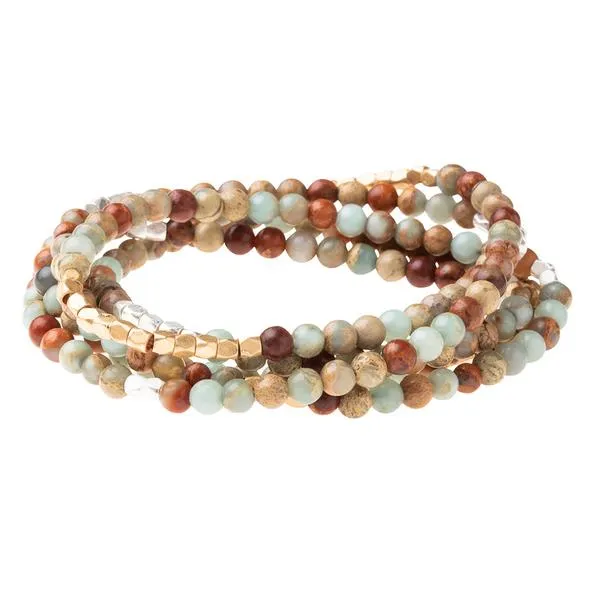 Stone Wrap aqua terra/gold silver