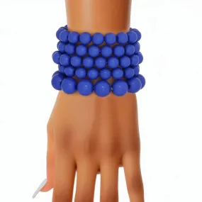 Stylish Matte Blue Bead Bracelets to Up Your Accessory Game
