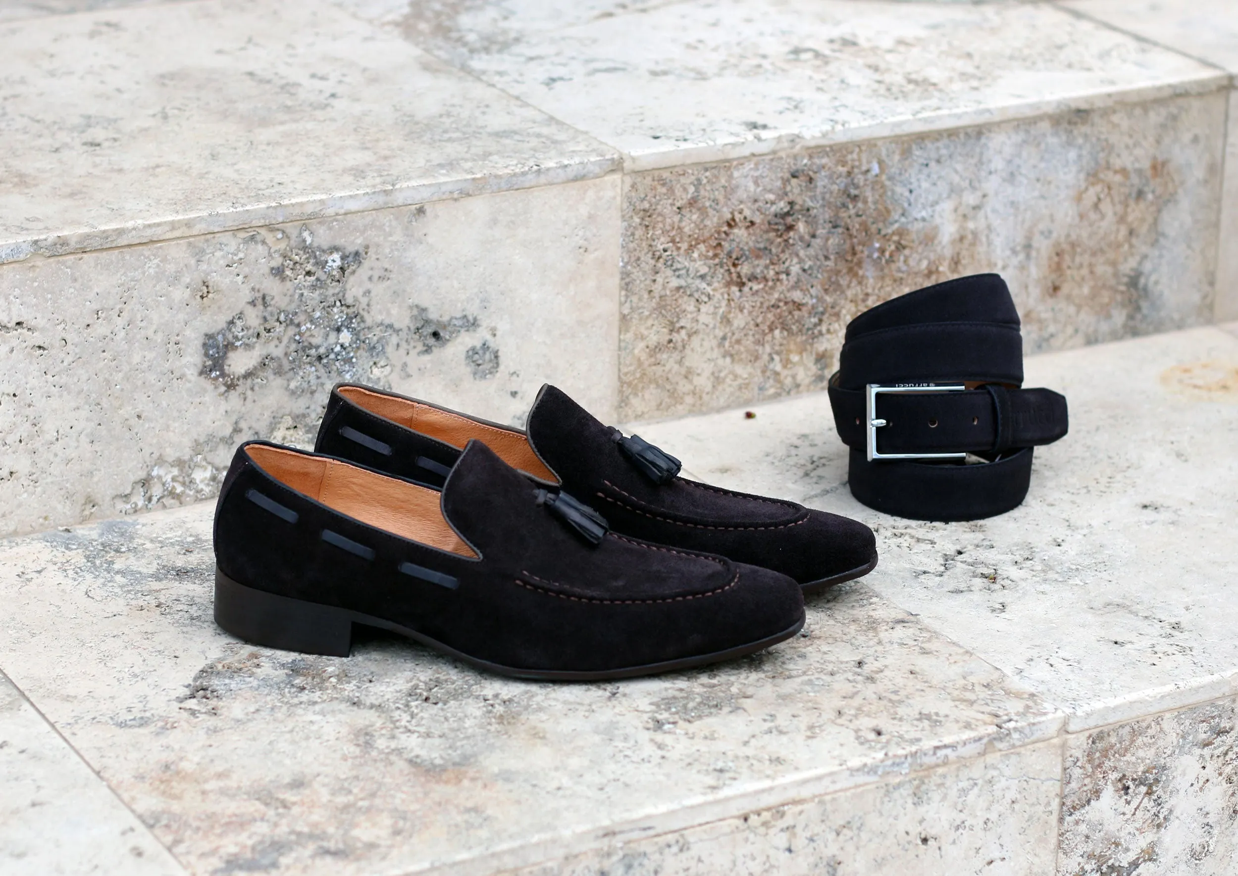 Suede Belt Black