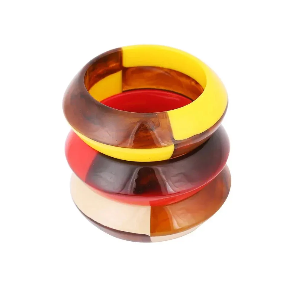 TEEK - Abstract Acrylic Cuff Bangles Bracelet