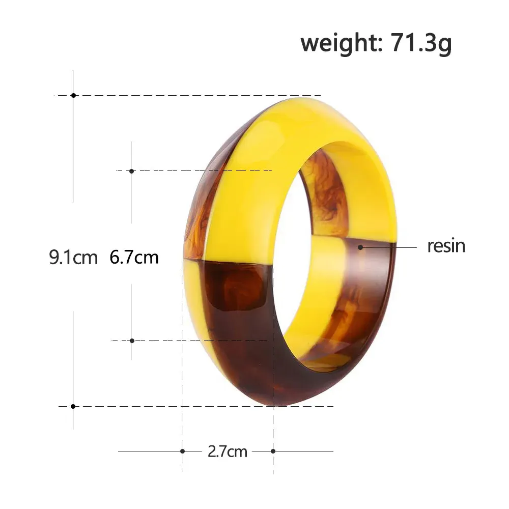 TEEK - Abstract Acrylic Cuff Bangles Bracelet