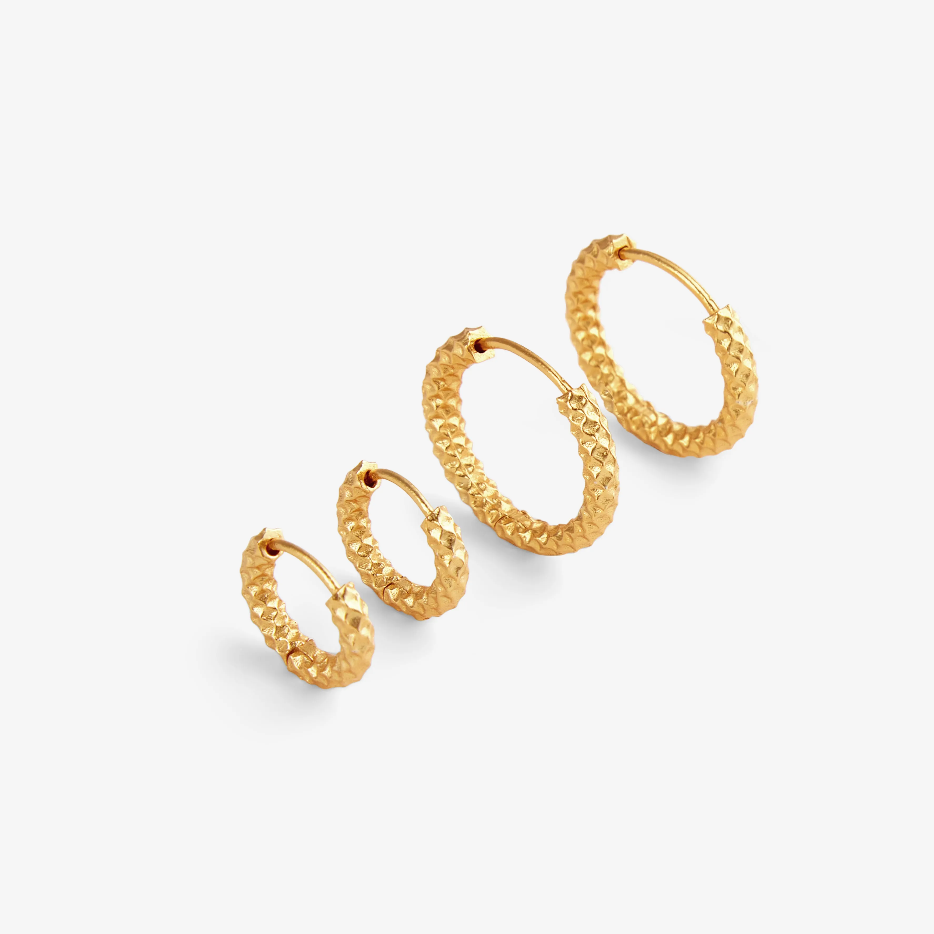 TEXTURED HOOPS Gold
