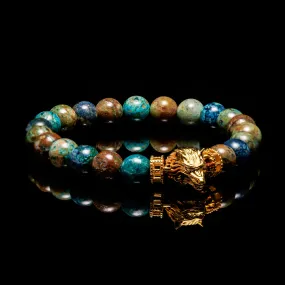 The Forest Wolf | Azurite Wolf Bracelet