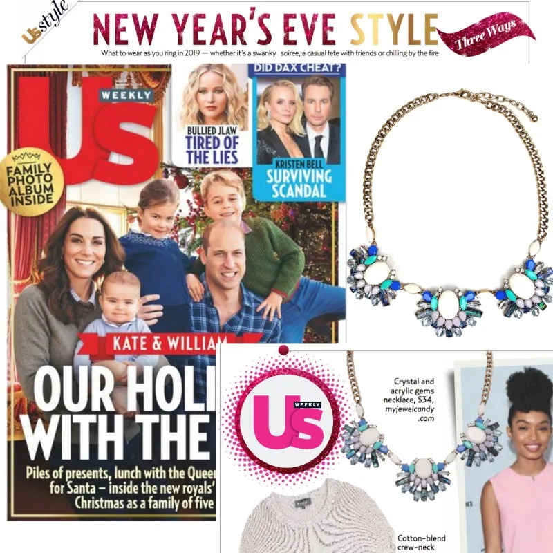 The New Years Eve Necklace  (Seen in Us Weekly Magazine) - Coral shade