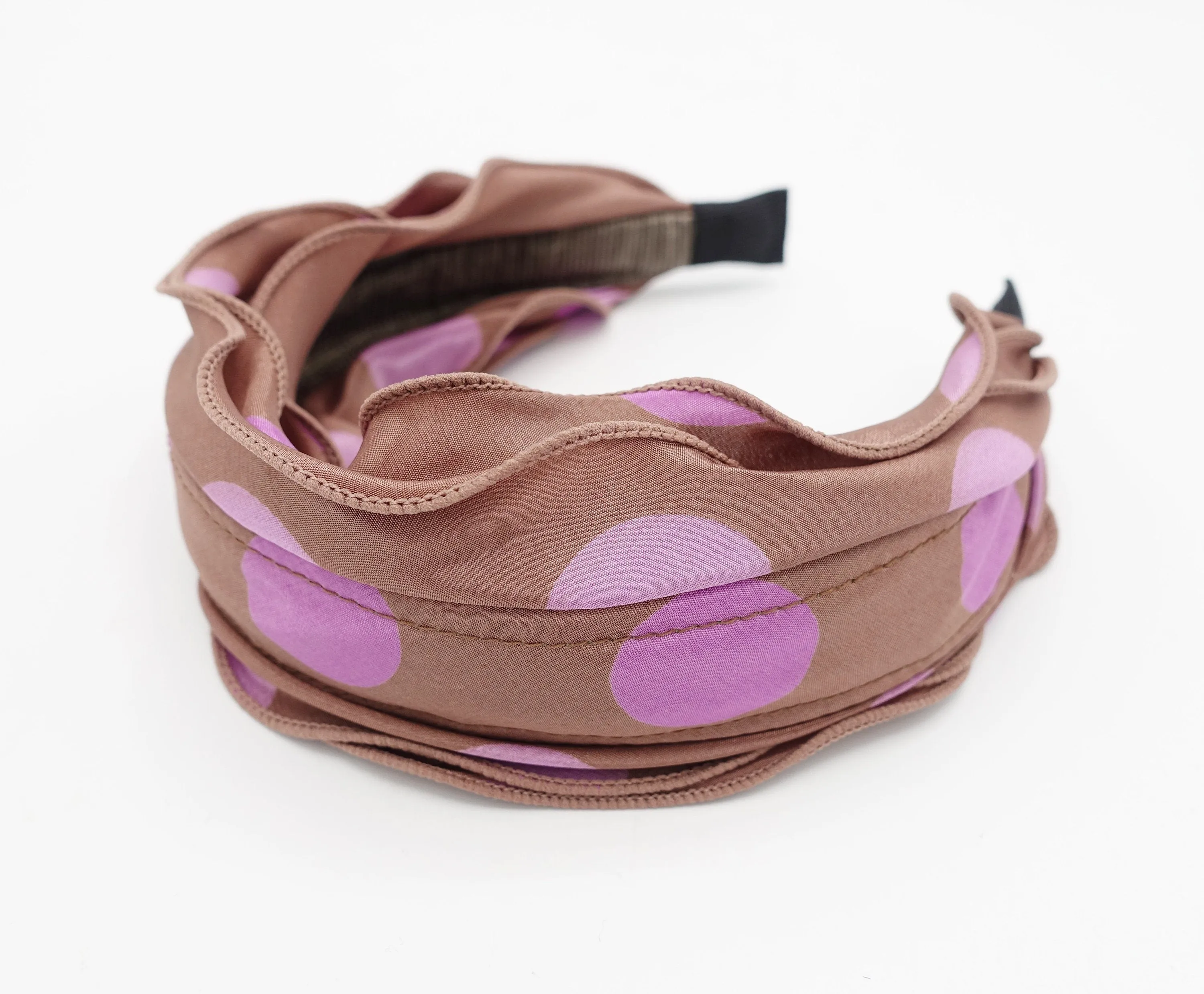 tiple lettuce trim edge headband big dot hairband hair accessory for women