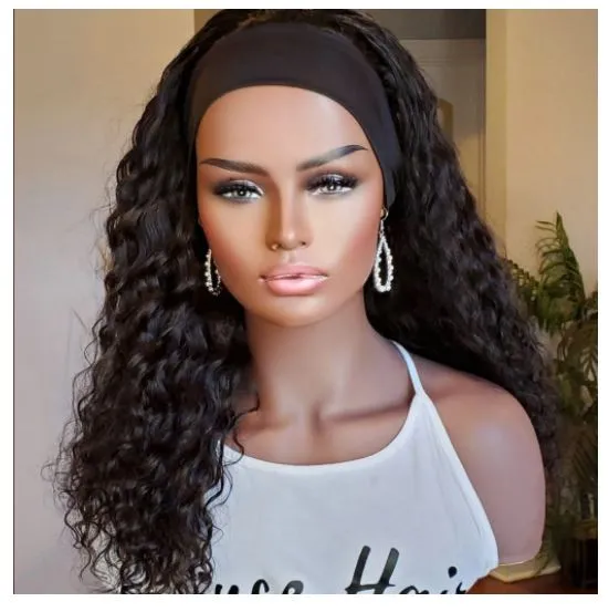 Trendy Malaysian Deep Wave Headband Wig