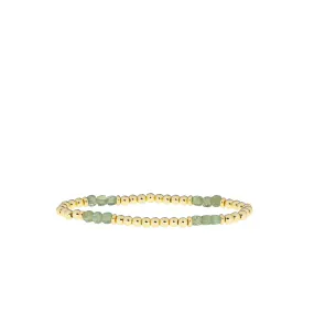 triple square bead stretch bracelet