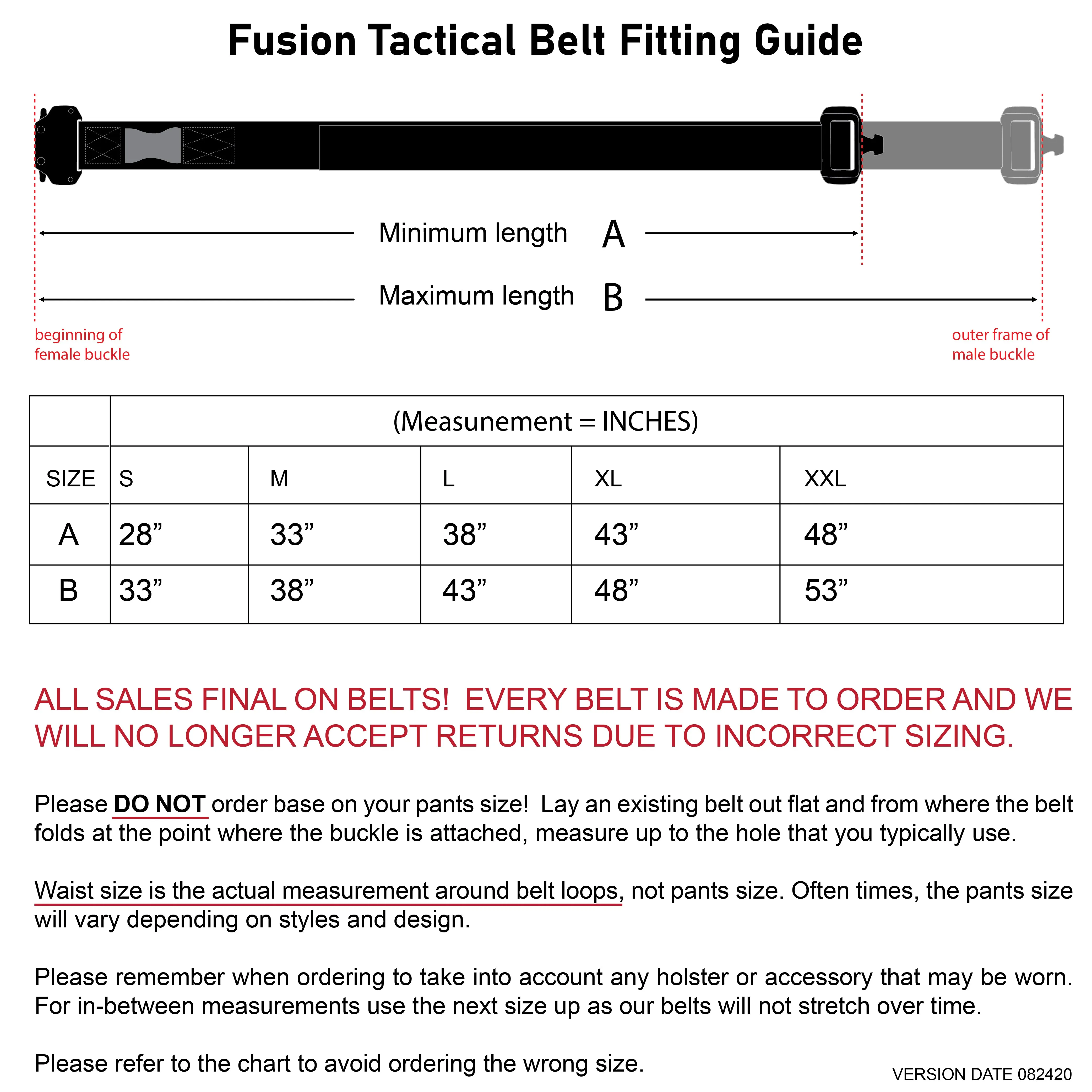 Trouser Belt - Type B - 1.5"Width