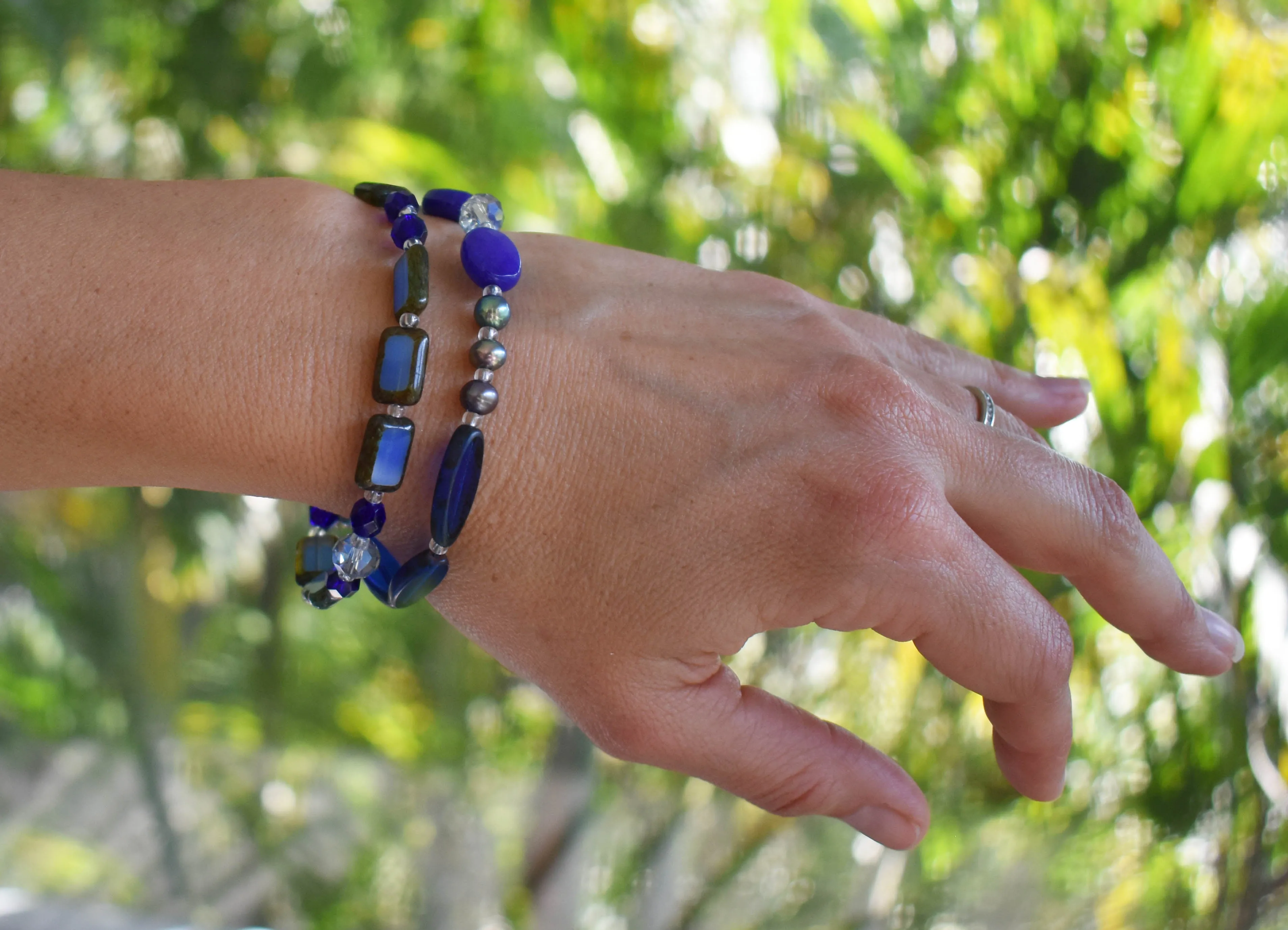 True Blue Medley 2-Strand Bracelet