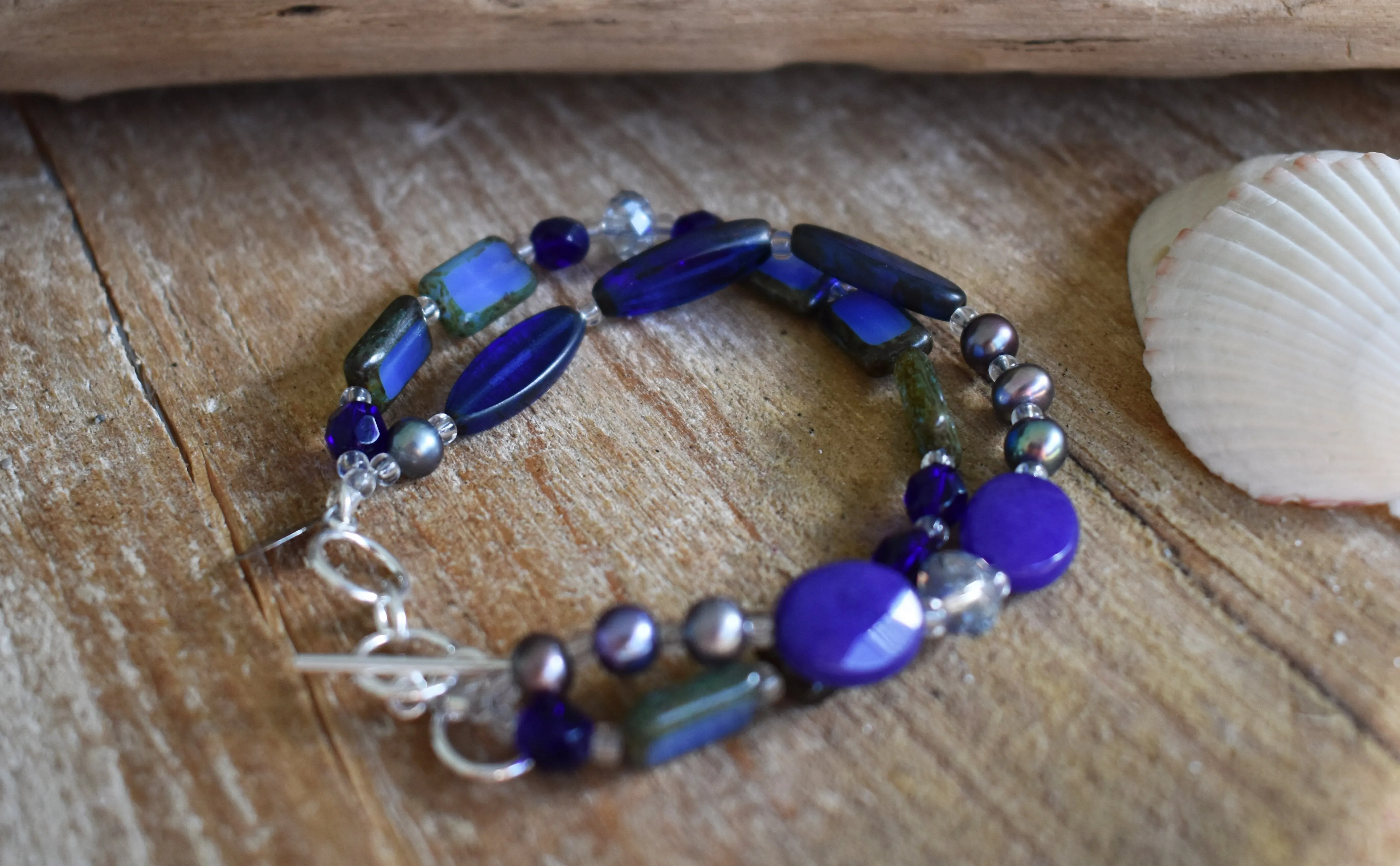 True Blue Medley 2-Strand Bracelet