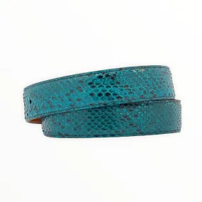 Turquoise Blue Python Belt Straps
