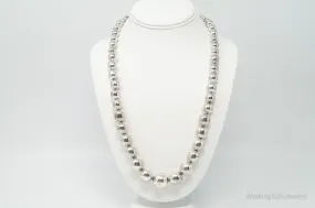 Vintage Ball Bead Sterling Silver Necklace