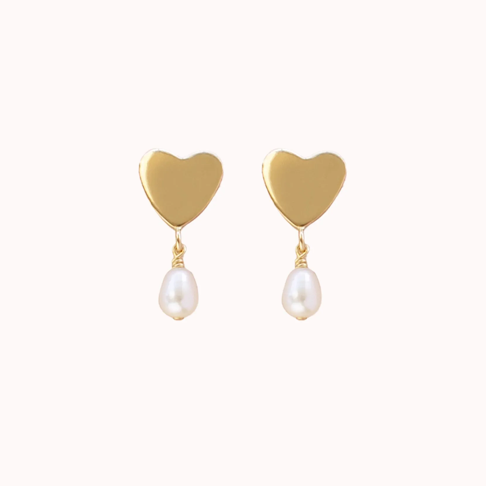 Vintage Heart Stud Earrings