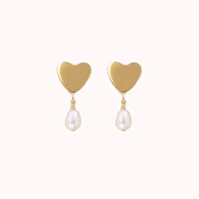 Vintage Heart Stud Earrings