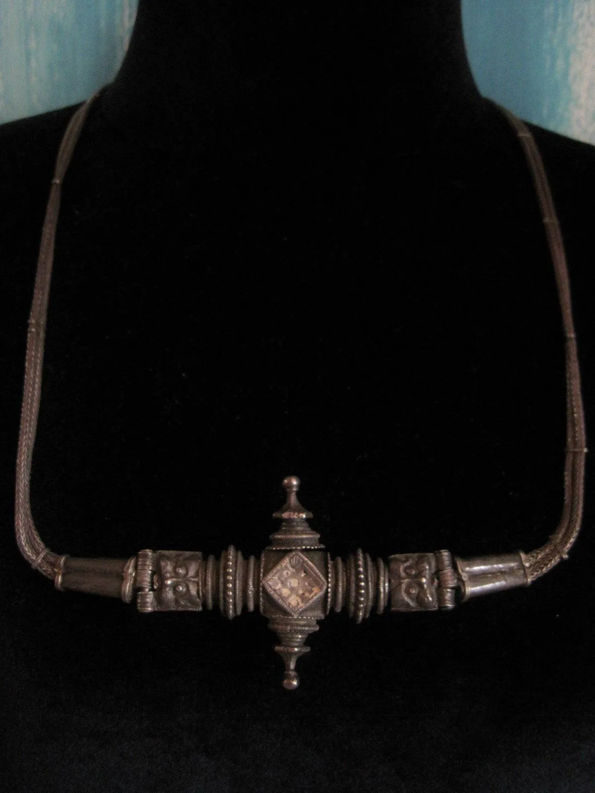 Vintage Indian Hand Woven Silver Belt