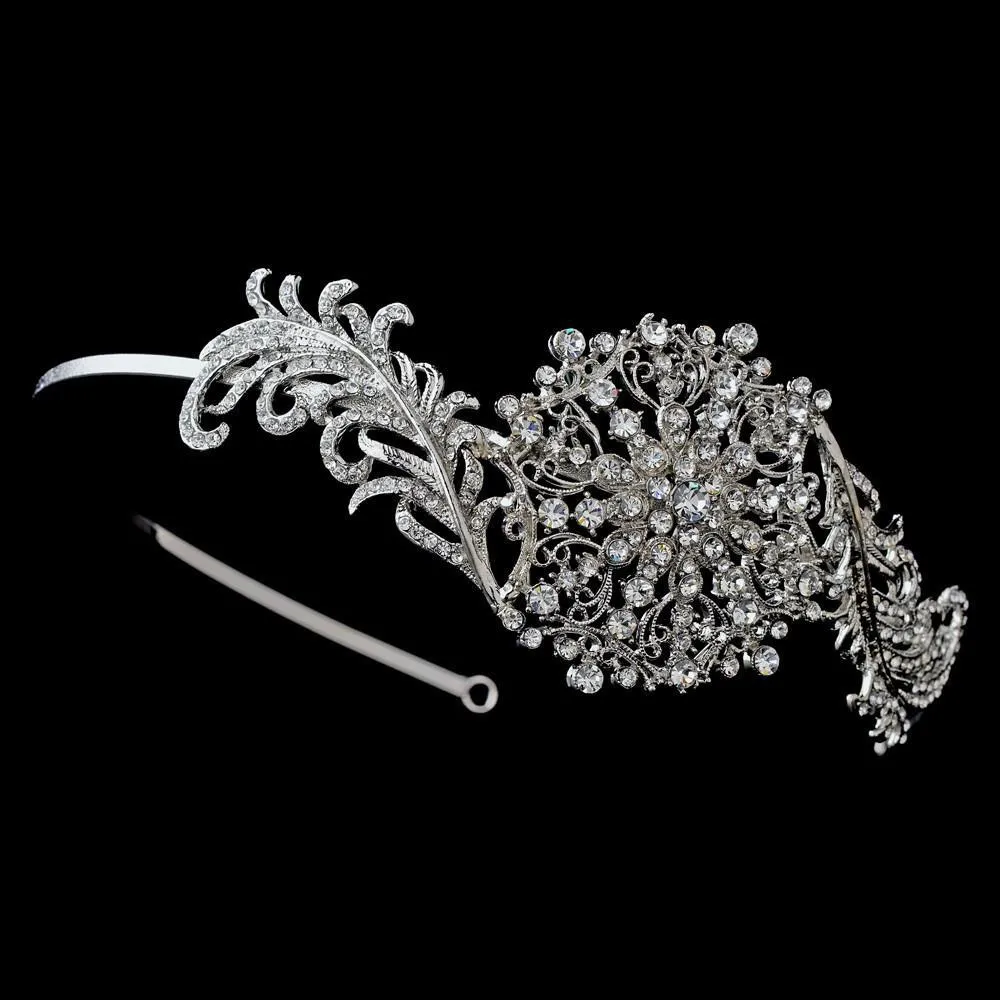 Vintage Inspired Side Accented Crystal Headband