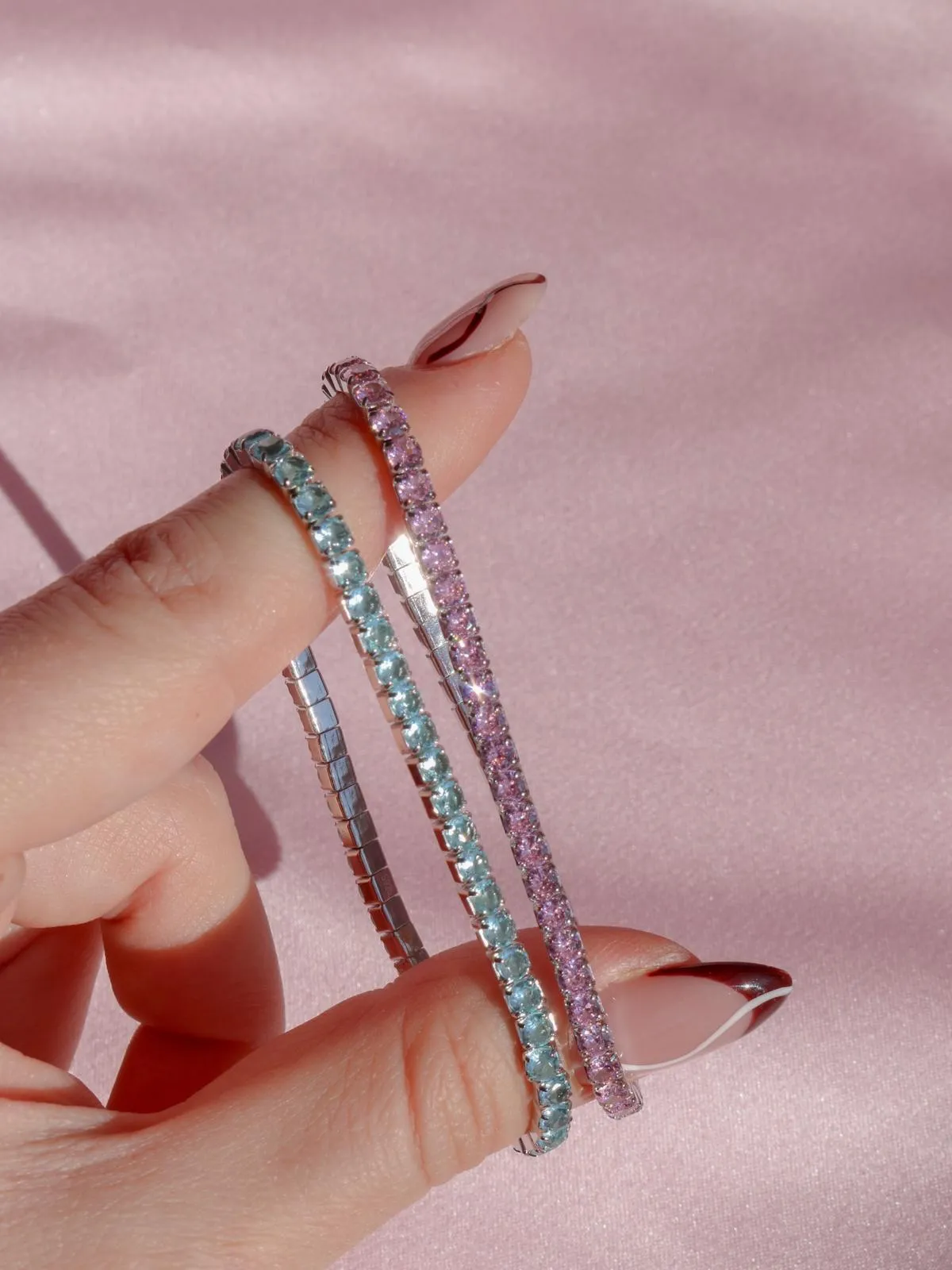 Waterway Rubber 925 Silver Bracelet