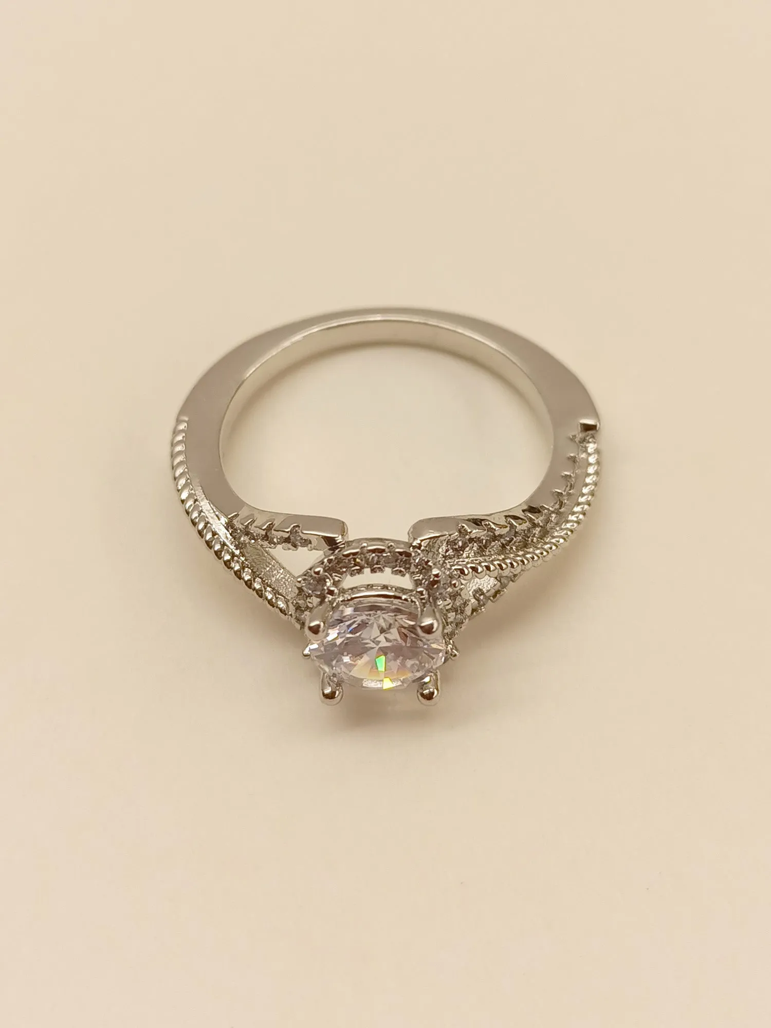 Wayaki American Diamond Finger Ring
