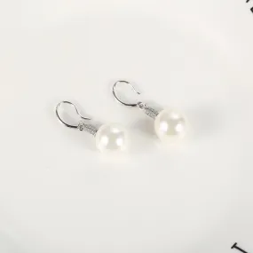 White/Silver Pearl Earrings PEA102