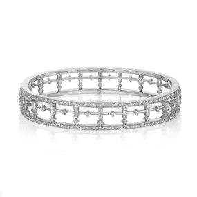 Wide Open Baguette Bangle