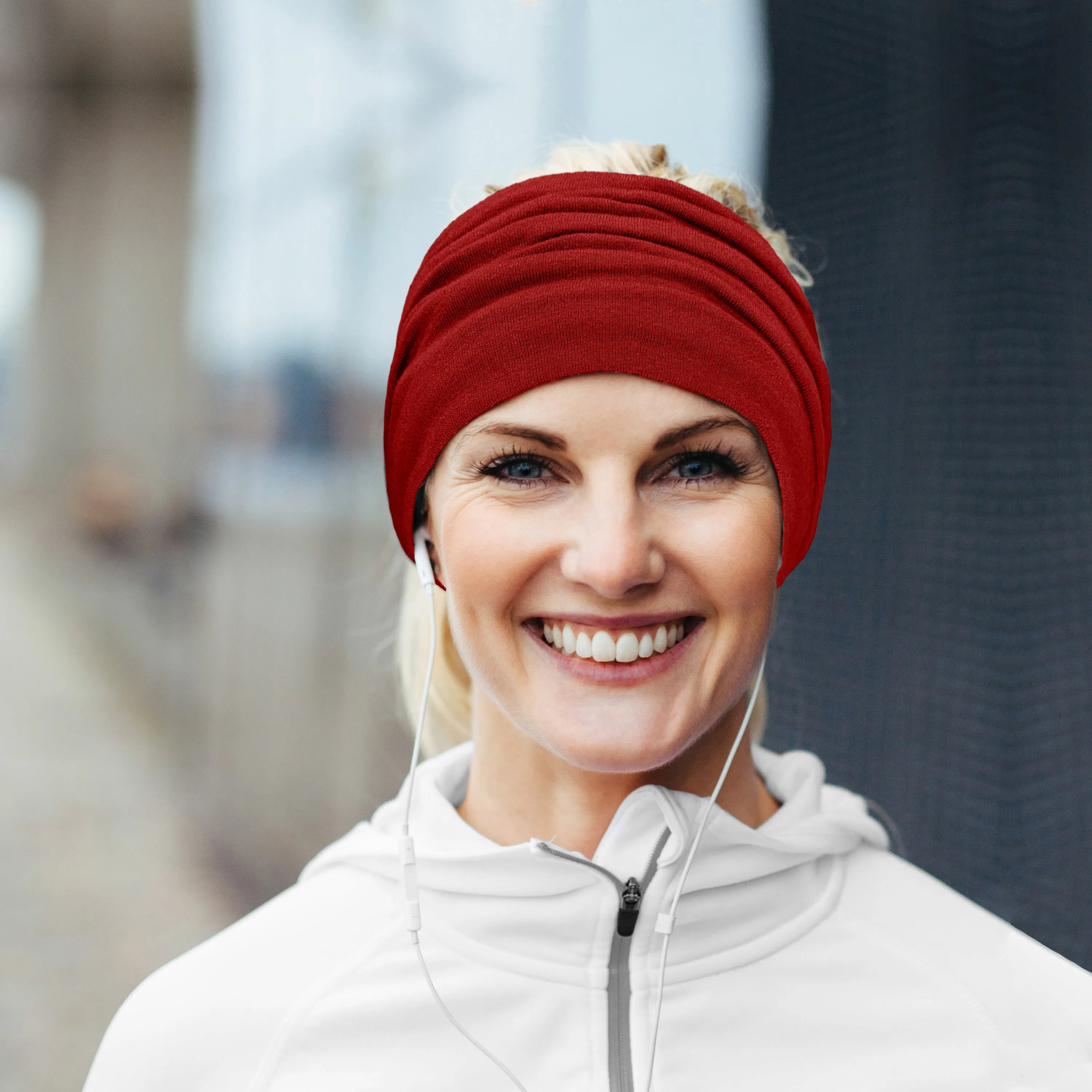 Women's Headbands Cotton Jersey 5" Wide Yoga Fitness Fashion Made in the USA Fuchsia