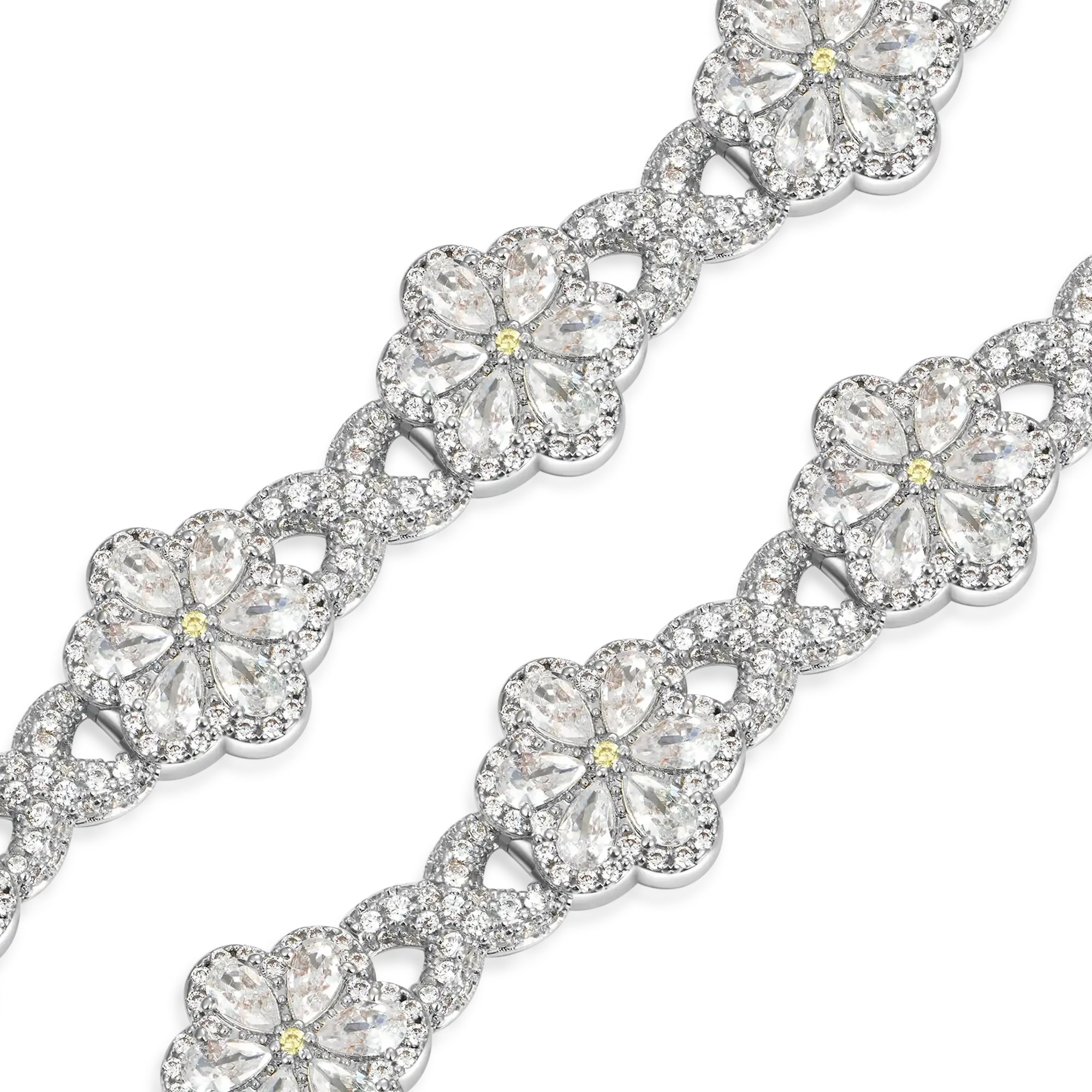 Women's Iced Canary Flower Bracelet