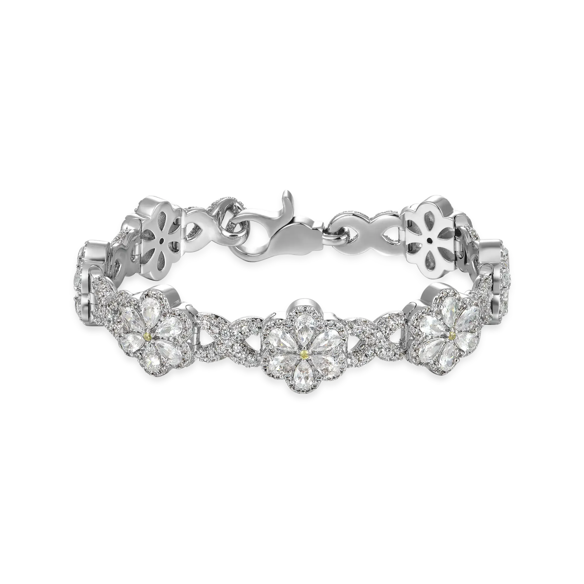 Women's Iced Canary Flower Bracelet