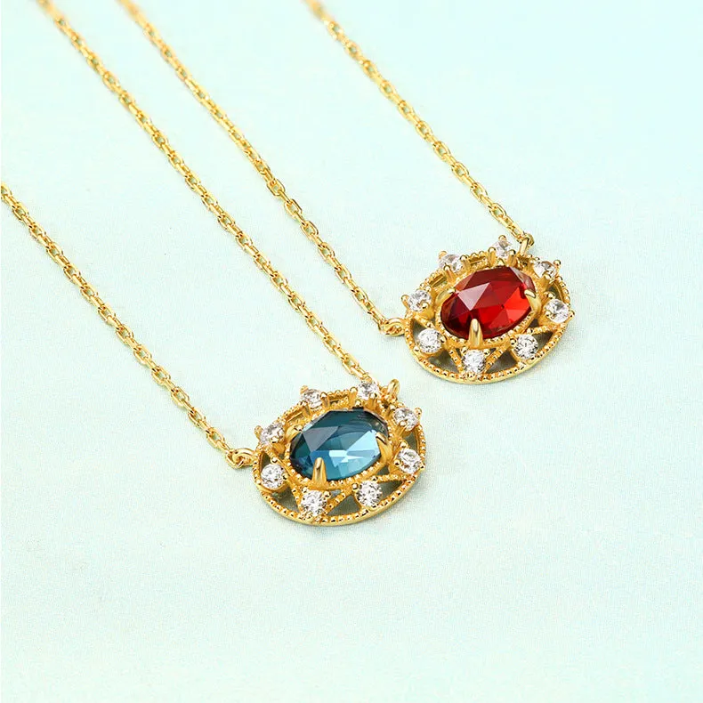 Women's Pendant Women's 9K Gold and Silver Jewelery Necklace Christmas Birthday Gift for girls
